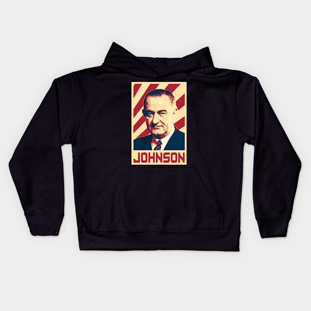 Lyndon B Johnson Kids Hoodie by Nerd_art